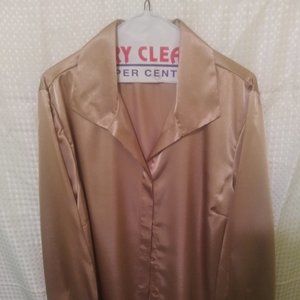 Anthony Richards, Women's Button Down Shirt, Cream, size XL